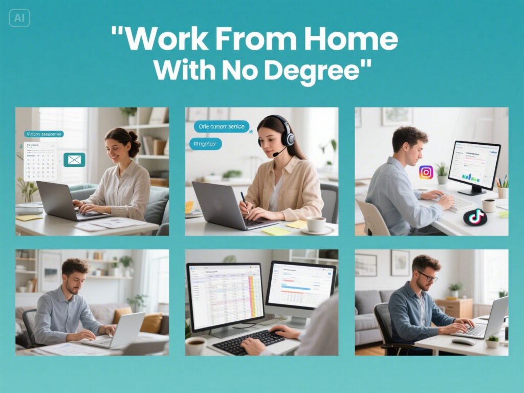 Work-From-Home Jobs With No Degree: Discover Top Lucrative Career Paths That Pay Well Without a Diploma Work-From-Home Jobs With No Degree